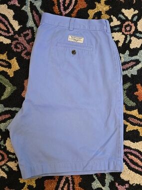 🔥🔥Vintage Y2K Polo by Ralph Lauren Light Blue Cotton Flat-Front Shorts🔥🔥sz38